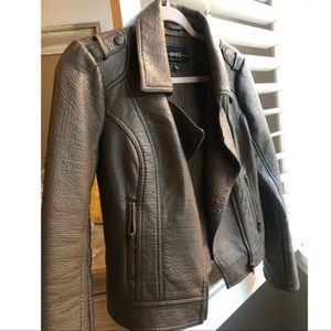 BNCI Brown leather jacket Moto fall